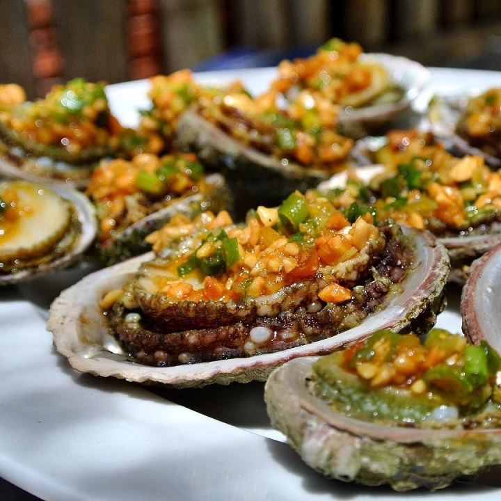 Bào ngư nướng mỡ hành